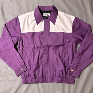 Bogey Boys Golf Tracksuit Jacket Mens Size S Purple White Full Zip NWOT